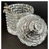 SR - Crystal Glass Bowls Set With Beehive Honey Jar