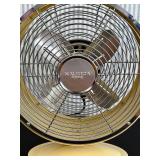 SR - Nautica Home Table Fan - Yellow Metal