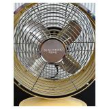 SR - Nautica Home Table Fan - Yellow Metal
