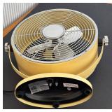 SR - Nautica Home Table Fan - Yellow Metal