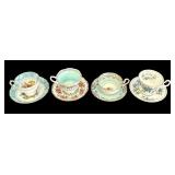 SR - Royal Albert Tea Cup & Saucer Sets - Victoria, Rosina & 2 More RA Patterns (Lot of 4)