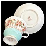 SR - Royal Albert Tea Cup & Saucer Sets - Victoria, Rosina & 2 More RA Patterns (Lot of 4)