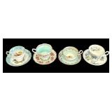 SR - Royal Albert Tea Cup & Saucer Sets - Victoria, Rosina & 2 More RA Patterns (Lot of 4)