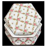 SR - Assorted Vintage Porcelain Trinket Boxes including Spode Orchid Designs Trinket Box- Lot of 5