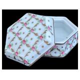 SR - Assorted Vintage Porcelain Trinket Boxes including Spode Orchid Designs Trinket Box- Lot of 5