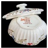 SR - Assorted Vintage Porcelain Trinket Boxes including Spode Orchid Designs Trinket Box- Lot of 5