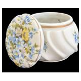 SR - Assorted Vintage Porcelain Trinket Boxes including Spode Orchid Designs Trinket Box- Lot of 5