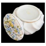 SR - Assorted Vintage Porcelain Trinket Boxes including Spode Orchid Designs Trinket Box- Lot of 5