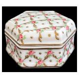 SR - Assorted Vintage Porcelain Trinket Boxes including Spode Orchid Designs Trinket Box- Lot of 5