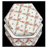 SR - Assorted Vintage Porcelain Trinket Boxes including Spode Orchid Designs Trinket Box- Lot of 5