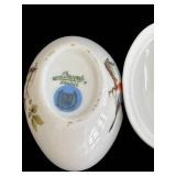 SR - Assorted Vintage Porcelain Trinket Boxes including Spode Orchid Designs Trinket Box- Lot of 5