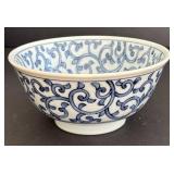 SR - Blue & White Asian Porcelain Bowls - Floral & Scroll Motifs, Mixed Patterns