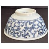SR - Blue & White Asian Porcelain Bowls - Floral & Scroll Motifs, Mixed Patterns