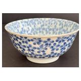 SR - Blue & White Asian Porcelain Bowls - Floral & Scroll Motifs, Mixed Patterns