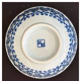 SR - Blue & White Asian Porcelain Bowls - Floral & Scroll Motifs, Mixed Patterns