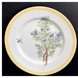 SR - Williams-Sonoma Flowering Herbs Dinner Plates - 8 1/2 in - 9-Piece Set