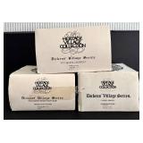 DR - Department 56 Dickens Village Series - Ivy Glen Church, Tutbury Printer, Thatched Roof Cottage