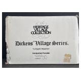 DR - Department 56 Dickens Village Series - Ivy Glen Church, Tutbury Printer, Thatched Roof Cottage