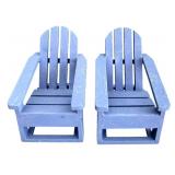 SR - 13-Inch Garden Arch with Gate - 2 Blue Adirondack Chairs & Fairy Figures