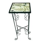 SR - Two Decorative Metal Plant Stands and Peace Paver