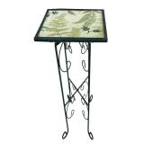 SR - Two Decorative Metal Plant Stands and Peace Paver