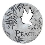 SR - Two Decorative Metal Plant Stands and Peace Paver