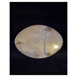 Beautiful Sterling Silver Turquoise Navajo Belt Buckle, Heavy