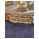 Pair of Early 20th Century Cast Iron "Thinker" Book Ends