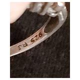 5 Mid Century Sterling Silver Rings Mostly Size 6