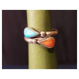 3 Sterling Silver Turquoise Navajo Size 5 rings