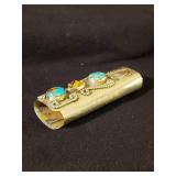 Turquiose Sterling Silver Navajo Bic Lighter Cover