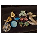 Fantstic Asian Handpainted Jewelry Cabinet w/ Lots of Costume Jewelry