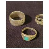 5 Sterling Silver Rings Size 5 & 6