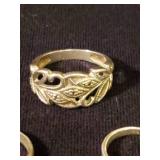 5 Sterling Silver Rings Size 5 & 6