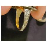 3 Vintage Sterling Silver Rings 2 Navajo Turquiose 1 Antique