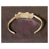 Navajo Turquiose Sterling Silver Braclet -Signed bu can