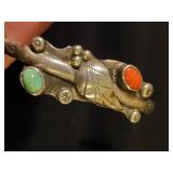 Navajo Turquiose Sterling Silver Braclet -Signed bu can