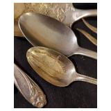Large lot of Various Antique Spoons w/ Several Being Sterling Silver