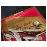 Large lot of Various Antique Spoons w/ Several Being Sterling Silver