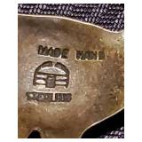 Large Navajo Sterling Silver Road Runner Brooch