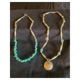 2 Beautiful Sterling Silver/Turquiose Necklaces