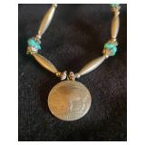 2 Beautiful Sterling Silver/Turquiose Necklaces