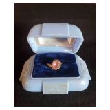 Stunning 10k Gold Antique Ring w/ Collectible Dennison Art Deco Ring Box