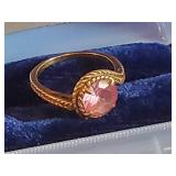 Stunning 10k Gold Antique Ring w/ Collectible Dennison Art Deco Ring Box