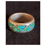 3 Sterling Silver Turquoise Navajo Size 5 & 6 rings