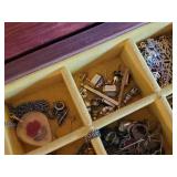 Jewelry Box with lots of Vintage Costume Jewelry
