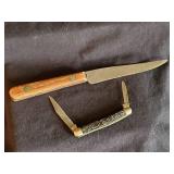 Vintage Schrade Walden 708 2 Blade & Shapleighs Hickory 90+ years