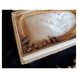 4 Vintage Pearl Necklaces - Including Deltah Pearls w/ Box