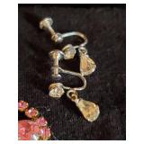 4 Amazing Antique Rhinestone Costume Necklaces & Earrings