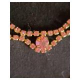 4 Amazing Antique Rhinestone Costume Necklaces & Earrings